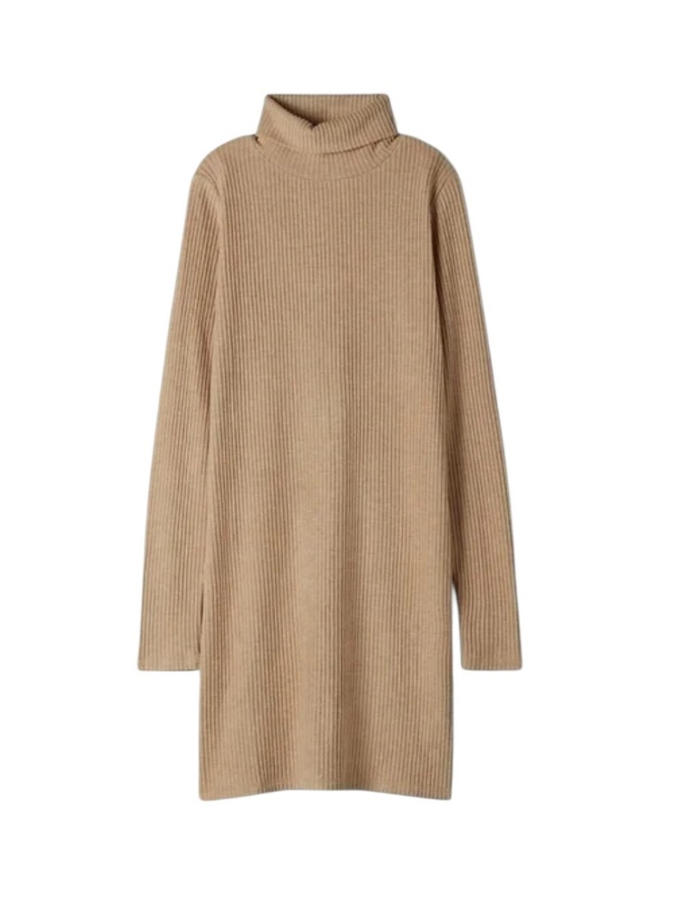 Aritzia The Group Babaton Victoria Ribbed Turtleneck Long Sleeve Dress